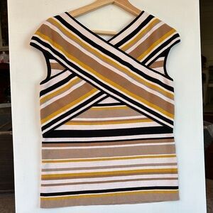 Striped Chicos Black label Sleeveless Top